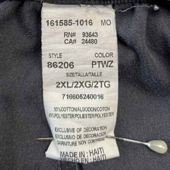 Size 2XL Dickies Gray Drawstring Scrub Pants - Picture 3 of 10